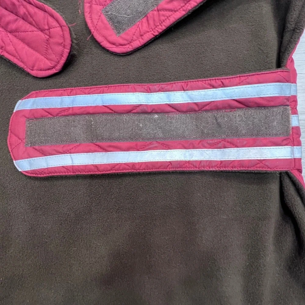 Companion Road Dog Jacket XL Burgundy Quilted Fleece‎ Lined Reflective Safety